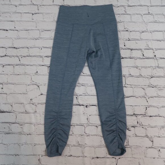 Nike Pants - Nike Yoga Ruche Women's Size L Diffused‎ Blue  High Rise Tights Leggings